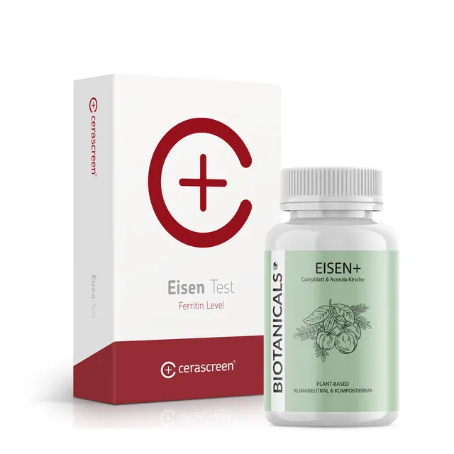 cerascreen-vital-eisen-set-test-supplement-kombi-paket-kapseln image 1