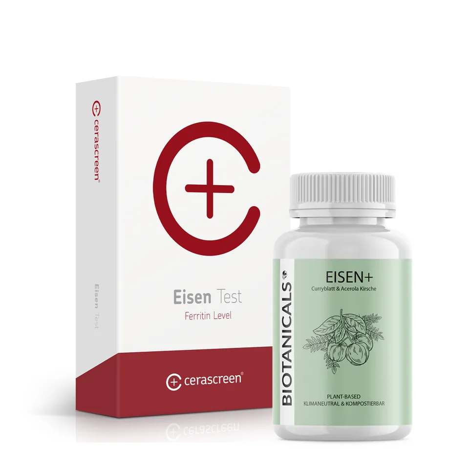 cerascreen-vital-eisen-set-test-supplement-kombi-paket-kapseln image 1