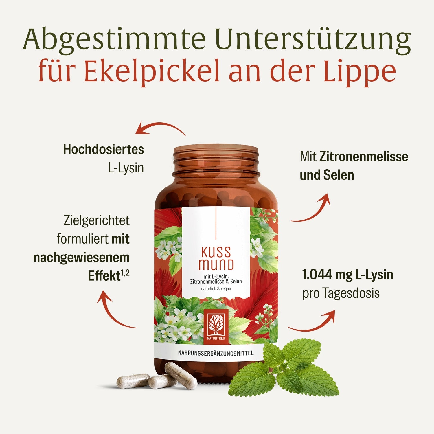 naturtreu-kussmund-l-lysin-komplex-mit-zitronenmelisse-selen-kapseln image 3
