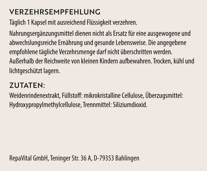 repavital-algosal-weidenrindenextrakt-aus-der-silber-weide-110-kapseln image 2