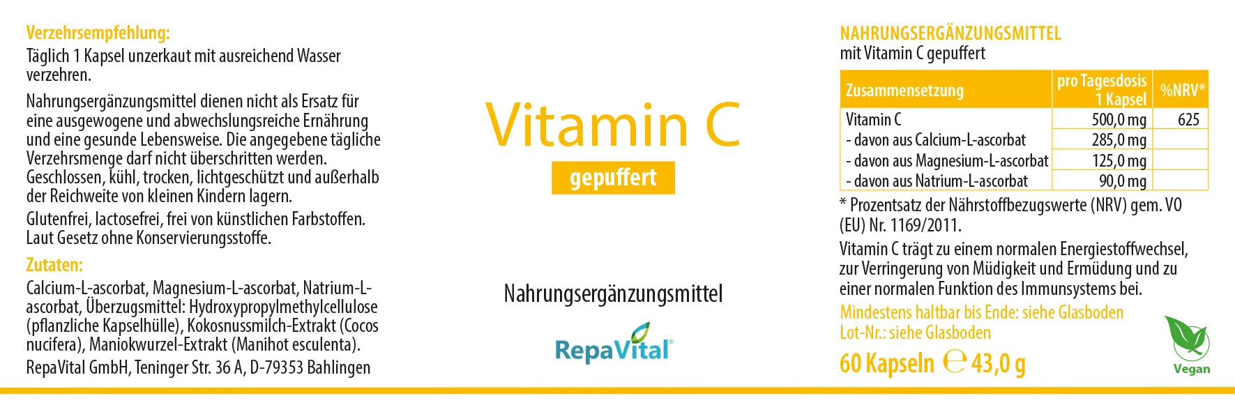 repavital-vitamin-c-gepuffert-500-mg-drei-ascorbat-formen-60-kapseln image 2