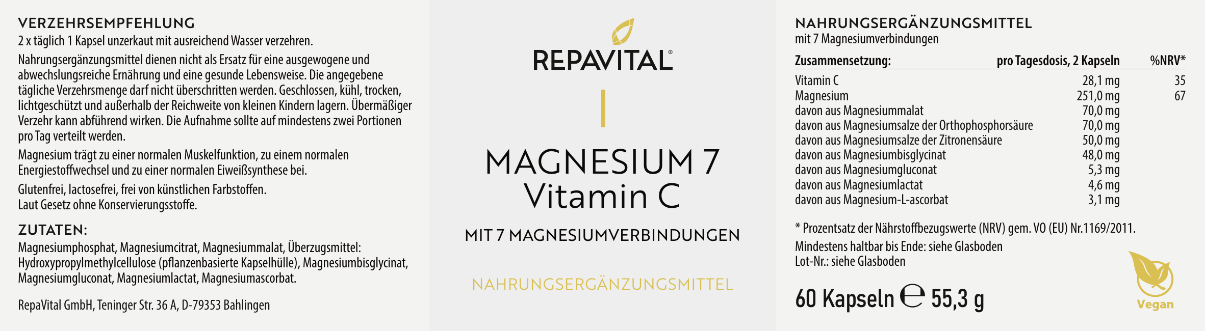 repavital-magnesium-7-vitamin-c-7-formen-60-kapseln image 2