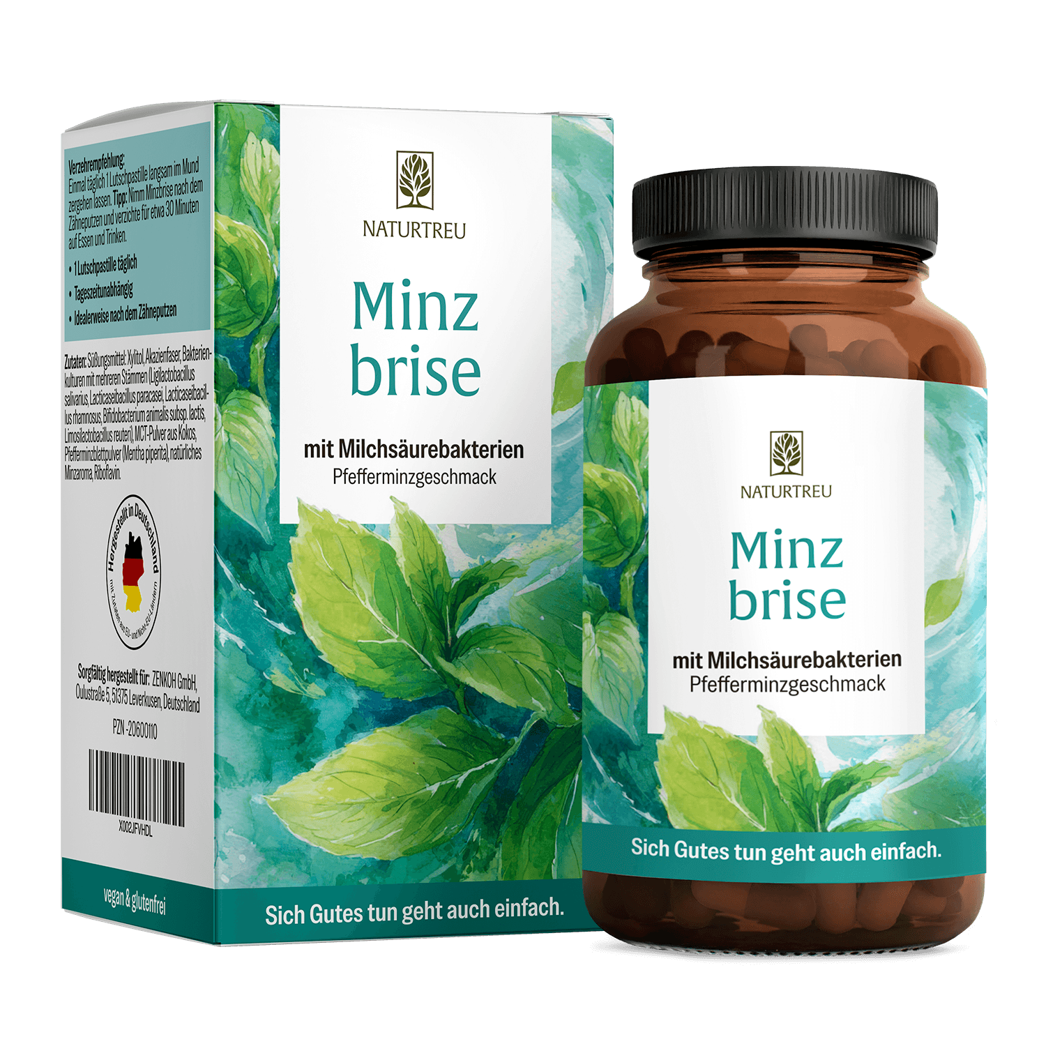 naturtreu-minzbrise-lutschpastillen-mit-milchs-urebakterien-minze-xylit image 1