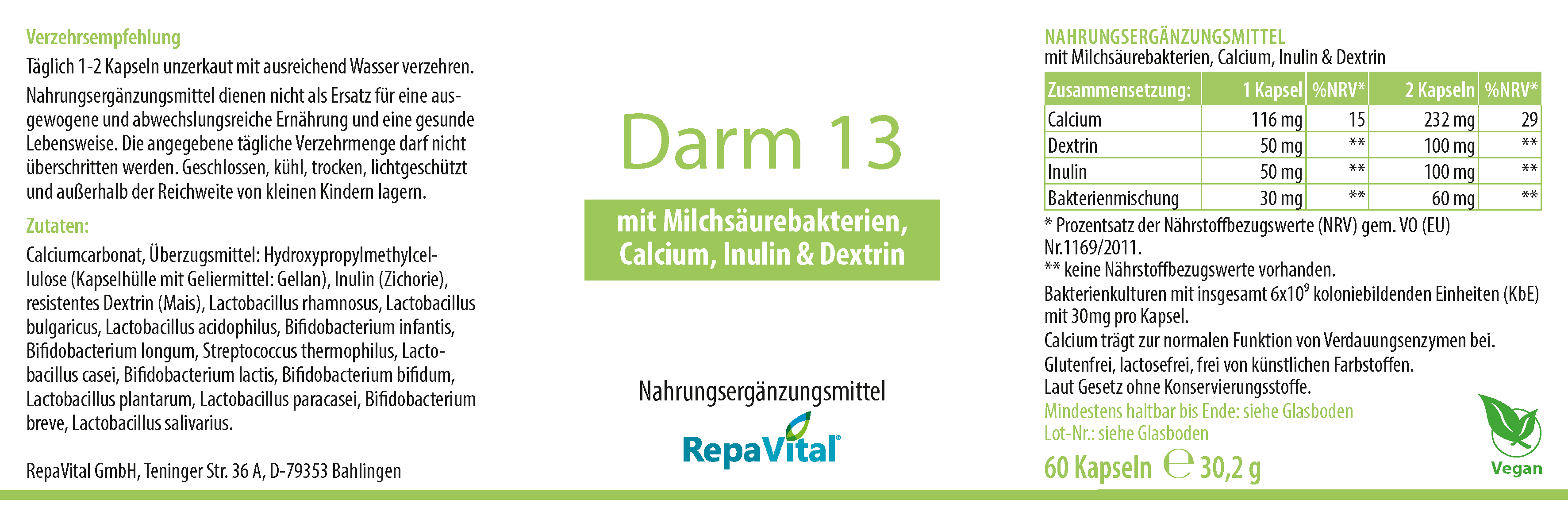 repavital-darmvital-kombi-kolobios-pulver-darm-13-verdauungs-set image 2