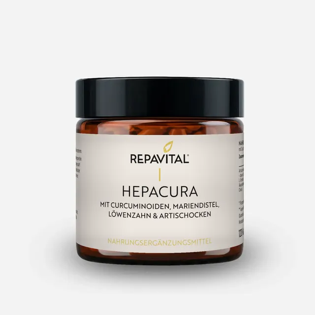 repavital-hepacura-pflanzenextrakte-cholin-l-ornithin-120-kapseln image 1