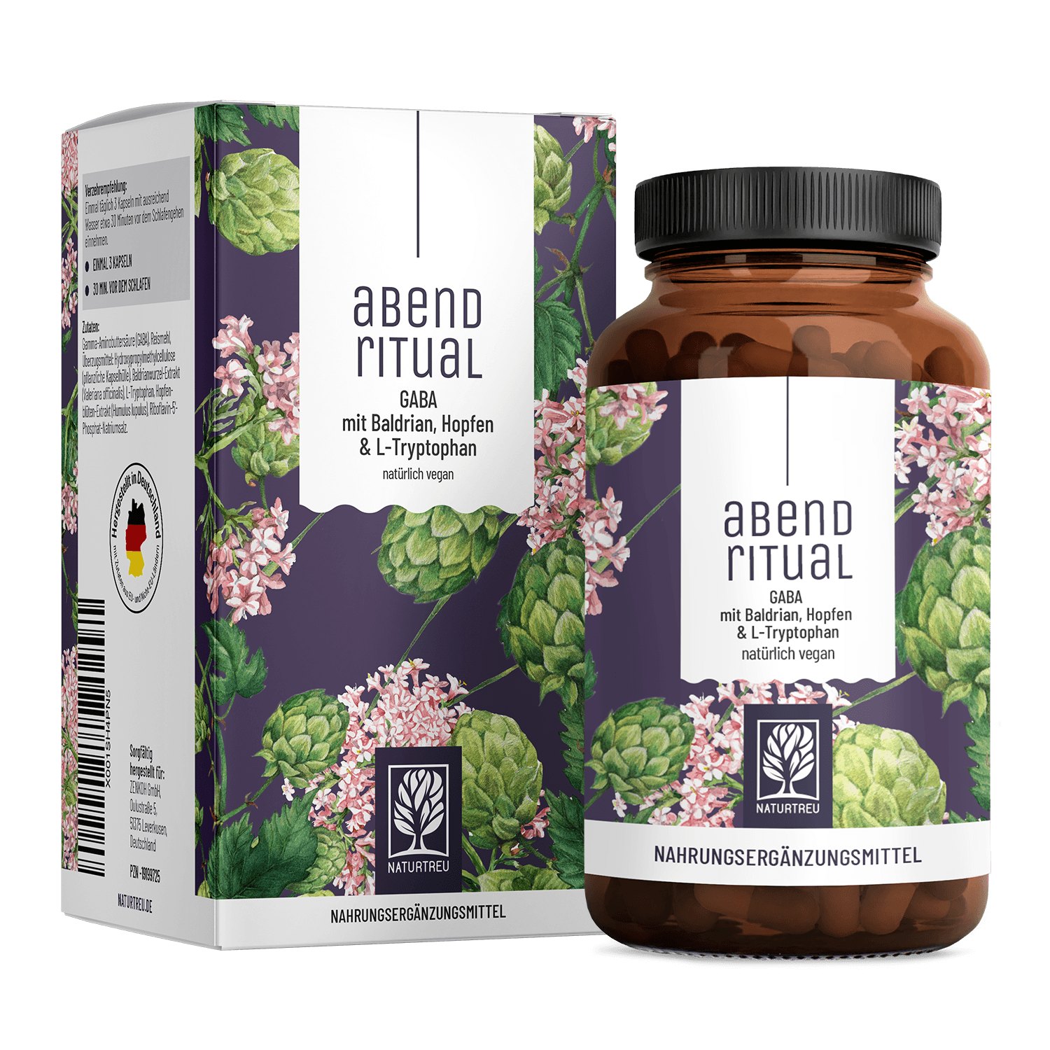naturtreu-abendritual-kapseln-mit-gaba-baldrian-hopfen-l-tryptophan image 1