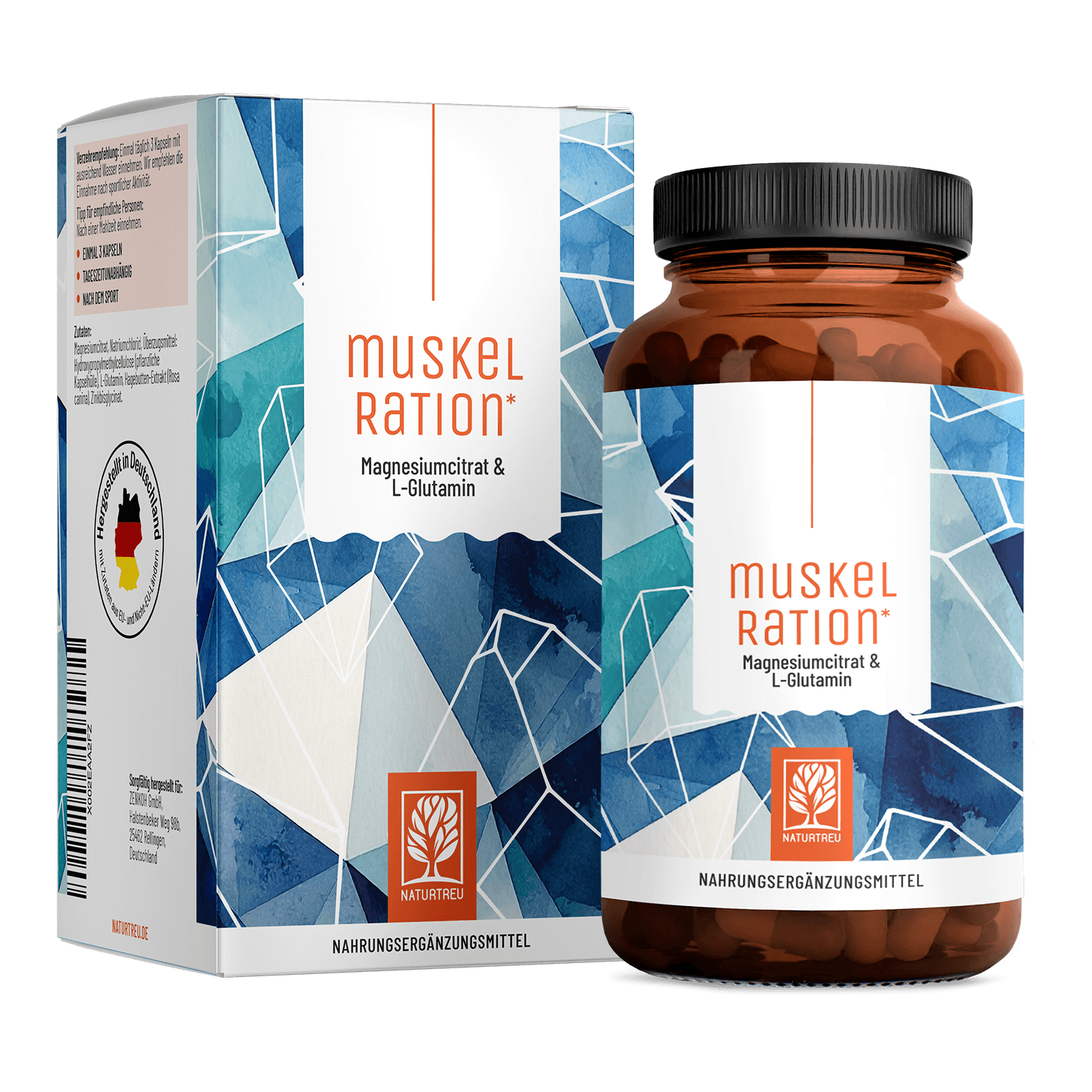 naturtreu-muskelration-magnesiumcitrat-l-glutamin-kapseln image 1