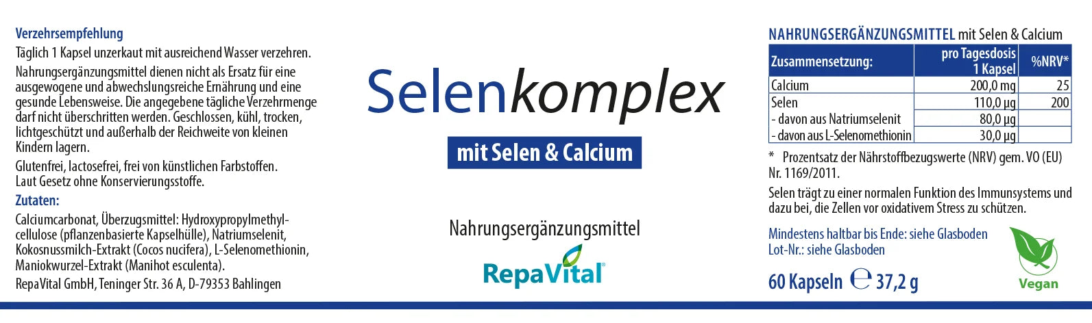 repavital-selenkomplex-mit-calcium-110-g-selen-60-kapseln image 2