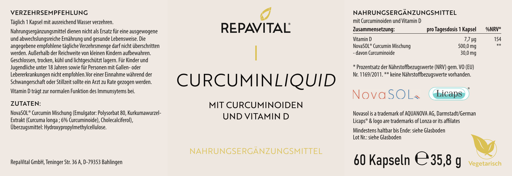 repavital-curcumin-liquid-curcumin-vitamin-d-60-kapseln image 2